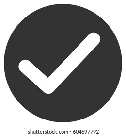Apply vector icon. Flat gray symbol. Pictogram is isolated on a white background. Designed for web and software interfaces.