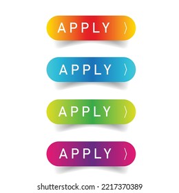 Apply web button set colorful