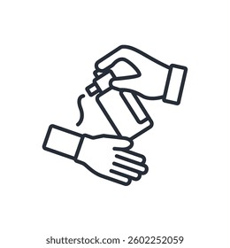 applying cream icon. vector.Editable stroke.linear style sign for use web design,logo.Symbol illustration.