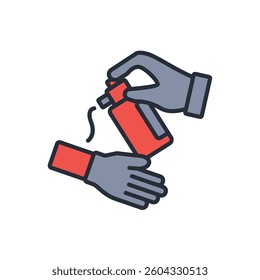 applying cream icon. vector.Editable stroke.linear style sign for use web design,logo.Symbol illustration.