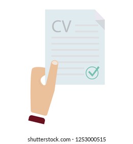 Applying for job, giving CV, job competition vector concept