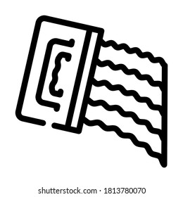 aplicación del vector de icono de la línea de barrera de humedad. aplicación del signo de barrera de humedad. símbolo de contorno aislado ilustración negra