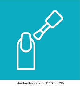 Applying Nailpolish icon vector image. Can also be used for Clothes and Accessories. Suitable for mobile apps, web apps and print media.