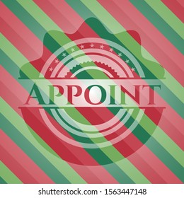 Appoint christmas emblem. Vector Illustration. Detailed.