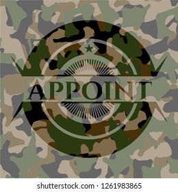 Appoint on camo pattern