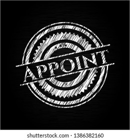 Appoint written on a blackboard. Vector Illustration. Detailed.