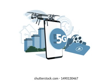 Appointment 5g network. Infographic. Vector illustration