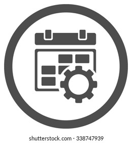 Appointment Adjustment vector icon. Style is flat rounded symbol, gray color, rounded angles, white background.