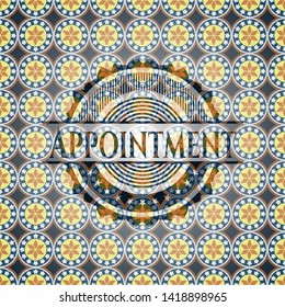 Appointment arabesque emblem. arabic decoration.