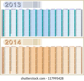 Appointment Calendar for 2013 & 2014. Horizontal. Space for text/logo/image on top.