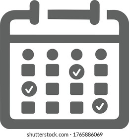 Appointment, calendar, event, schedule icon / gray color