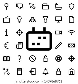 Appointment calendar icon. Universal set of web for website design and development, app development