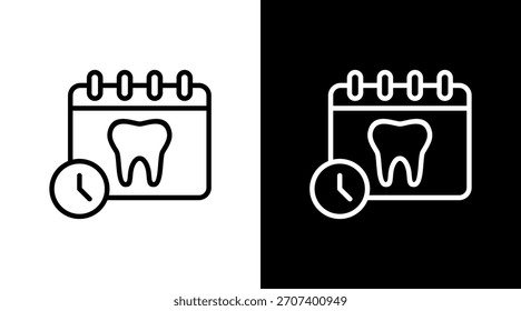 Design des weißen Symbolsatzes des Terminkalenders