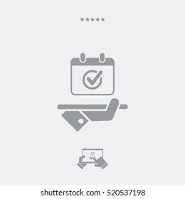 Appointment checking - Vector web icon