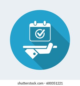 Appointment checking - Vector web icon