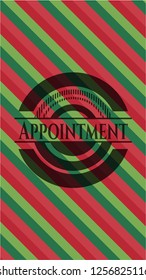 Appointment christmas emblem.