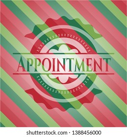 Appointment christmas emblem. Vector Illustration. Detailed.