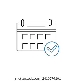 appointment concept line icon. Simple element illustration. appointment concept outline symbol design.