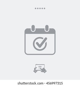 Appointment date check - Minimal vector icon