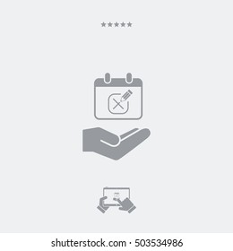 Appointment date check - Minimal vector icon