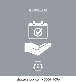 Appointment date check - Minimal vector icon