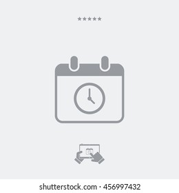Appointment date and hour - Minimal vector icon
