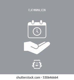 Appointment date and hour - Minimal vector icon