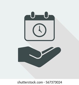 Appointment date and hour - Minimal vector icon