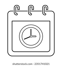 Appointment Date Icon In Outline Style