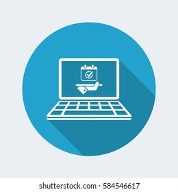 Appointment date online - Vector flat icon