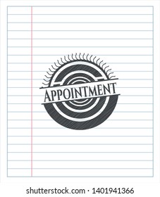 Appointment drawn in pencil. Vector Illustration. Detailed.