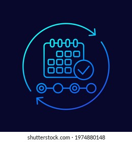 appointment, event schedule line vector icon