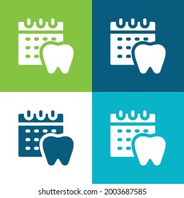 Appointment Flat four color minimal icon set