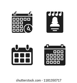 appointment icon. 4 appointment vector icons set. calendar tool, agenda and calendar icons for web and design about appointment theme