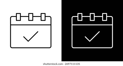 Termin Icon Art Illustrationen. Symbole für Premium-Zeilen