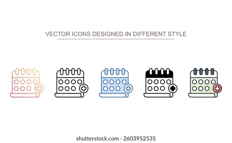 Appointment icon design with white background stock illustration