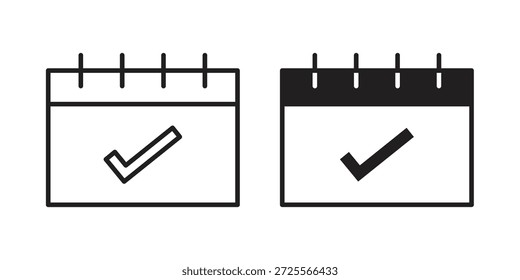 Terminsymbol in voller, dünner Linie, Strichstil für Website und Apps