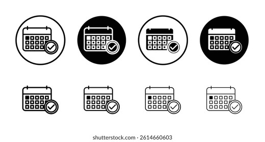 Appointment icon flat and simple set design