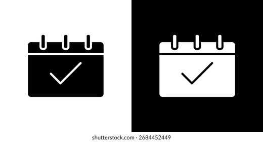 Terminsymbol im flachen Stil, gefülltes schwarzes Symbol