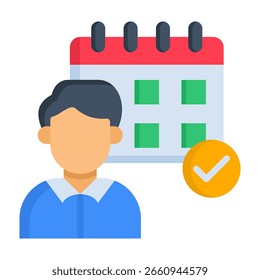 Appointment Icon Flat Vector Illustration