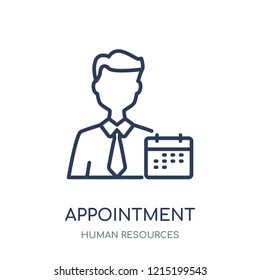 Appointment icon. Appointment linear symbol design from Human resources collection.