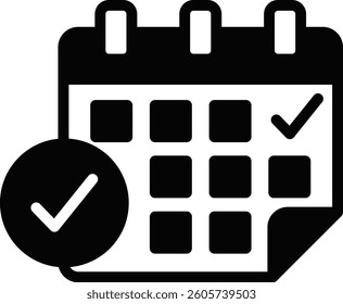 Appointment Icon Mixed Vector Illustration