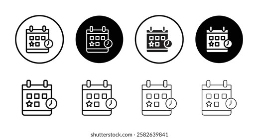 Appointment icon Outline thin set pack series