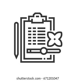 Appointment icon, part of the square icons, beauty salon icon set. The illustration is a vector, editable stroke, thirty-two by thirty-two matrix grid, pixel perfect file.