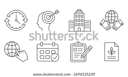 Appointment Icon Set. Scheduling, Calendar, Time Management, Calendar, Meeting, Reminder Symbol