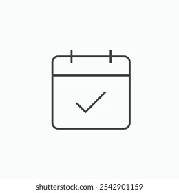 Appointment icon set vector in black and white colors