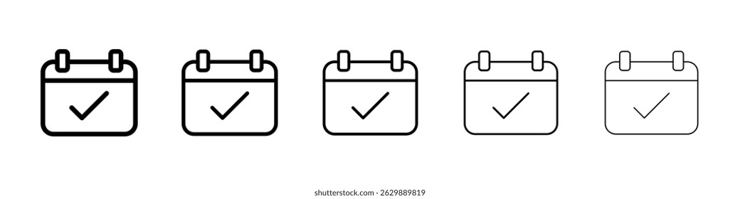 Appointment icon Simple thin line flat symbol