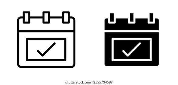 Appointment icon symbol collection on white background.