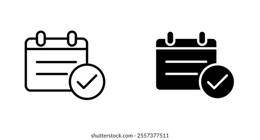 Appointment Icon vector. liner and flat style icons set.