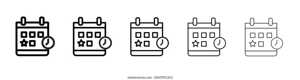 Appointment icon vector outline symbol or illustration